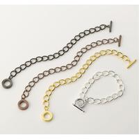 Curb Link Bracelet with Toggle - Black