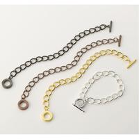 Curb Link Bracelet with Toggle - Gold