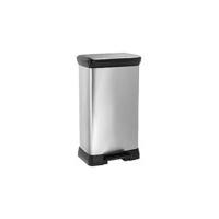 Curver 50 Litre Pedal Bin - Silver.