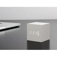 Cube White Click Clock LED White