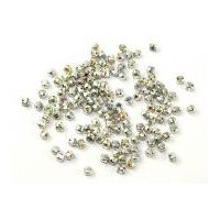 Cut Glass Sew-On Crystal Diamantes Multicoloured Silver AB