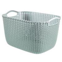 Curver Knit Collection Misty Blue 19L Plastic Storage Basket