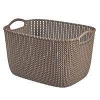 Curver Knit Collection Harvest Brown 19L Plastic Storage Basket