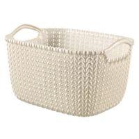 Curver Knit Collection Oasis White 3L Plastic Storage Basket