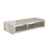 Curio Stone High Gloss Finish Low Board TV Stand With 2 Shelf
