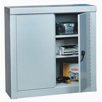 CUPBOARD SECURITY 1200X900X450 2 SHELVES ALL GREY CABINET