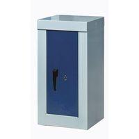CUPBOARD -SECURITY 900X450X450 2 SHELVES GREY WITH BLUE DOOR