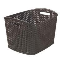 CURVER My Style XL Nestable Rattan Rectangular Basket, Brown