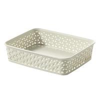 curver set of 8 my style rattan a5 trays white