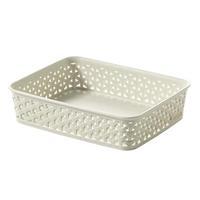 curver set of 8 my style rattan a5 trays white