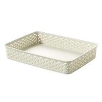 CURVER Set of 8 My Style Rattan A4 Trays, White