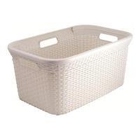 CURVER Medium Rattan Basket, Vintage White