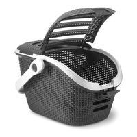 CURVER Rattan Pet Carrier, Anthracite Grey