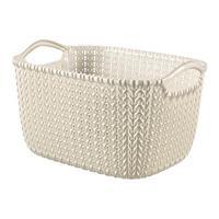 CURVER Knit Collection Set of 5 Extra Small Storage Baskets, Oasis White