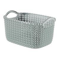 CURVER Knit Collection Set of 5 Extra Small Storage Baskets, Misty Blue