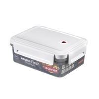 CURVER Set of 4 Aroma Premium Rectangular Food Storage Containers 1.5L, White