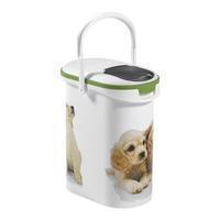 CURVER 4kg Dog Food Container, White/Green