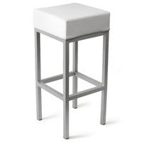 Cuboid Bar Stool White (Set of 10)