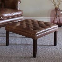 Culloden Leather Footstool
