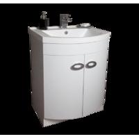 Curve 600mm Vanity Unit - White Gloss