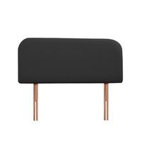 Curve Cotton Headboard Single Black