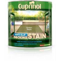 cuprinol golden maple matt anti slip decking stain 25l