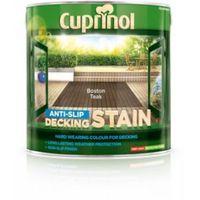 cuprinol boston teak matt anti slip decking stain 25l