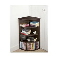 Curved Corner Bookcase/CD & DVD Stand