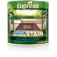 cuprinol american mahogany matt anti slip decking stain 25l