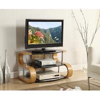 curve oak s tv stand