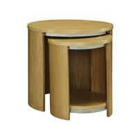 curve oak nest of tables