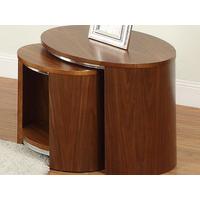 curve walnut nest of tables