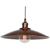 Culinary Concepts Moderne Prohibition Antique Copper Fitment with Large Antique Copper Shade