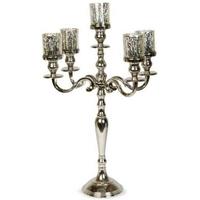 culinary concepts 5 arm candelabra with small votives silver glass 60c ...
