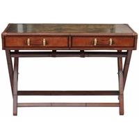 Culinary Concepts Panama Cognac Leather with Brass Console Table