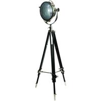 Culinary Concepts Spotlight Polished Nickel Rolls Headlamp with Black Wooden Tripod