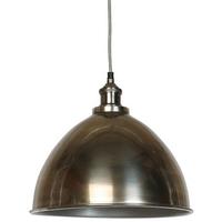 Culinary Concepts Prohibition Antique Silver Fitment with Large Silver Wire Tapered Shade