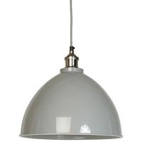 Culinary Concepts Moderne Prohibition Polished Nickel Fitment with Large Grey Tapered Shade