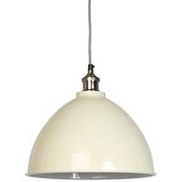 Culinary Concepts Moderne Prohibition Polished Nickel Fitment with Large Cream Tapered Shade