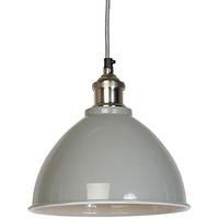 Culinary Concepts Moderne Prohibition Polished Nickel Fitment with Small Grey Tapered Shade