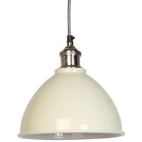 Culinary Concepts Moderne Prohibition Polished Nickel Fitment with Small Cream Tapered Shade