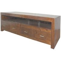 Cuba Sheesham 4 Drawer Plasma TV Unit