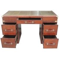 Culinary Concepts Panama Cognac Leather with Brass Desk