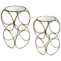 culinary concepts gold galileo set of 2 side tables