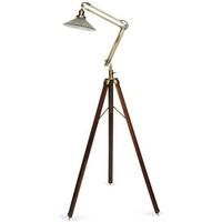 culinary concepts antique brass library floor standing lamp with large ...