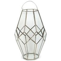 Culinary Concepts Large Deco Art Octagonal Glass Candle Holder
