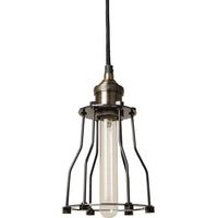 Culinary Concepts Prohibition Antique Brass Pendant with Black Tube Cage