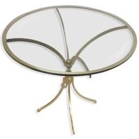 Culinary Concepts Gold Eris Glass Round Coffee Table