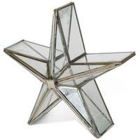 Culinary Concepts Small Nickel Glass Standing Star Candle Holder