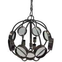 Culinary Concepts Galaxy Globe Antique Silver Magnifying Chandelier